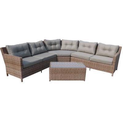 China Modern Outdoor Garden Furniture Rattan 4PC Sectional Cushion Set for sale