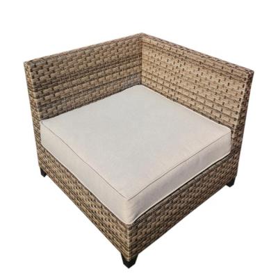 China Modern Wicker Sofa Chair Rattan Conversation Single Seat Patio Adjustable Outdoor Furniture With Cushion for sale