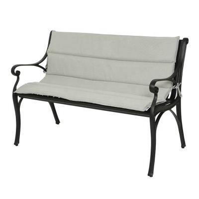 China The Traditional Hot Selling Outdoor Bench Cast Aluminum Leisure Cast Iron Art Chair Double Seat for sale