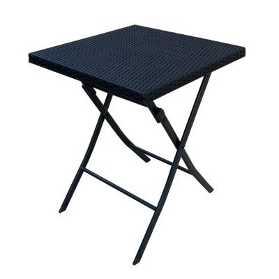 China Outdoor 23inch Modern Patio Modern Metal Plastic Folding Bistro Portable Camping Table Foldable for sale