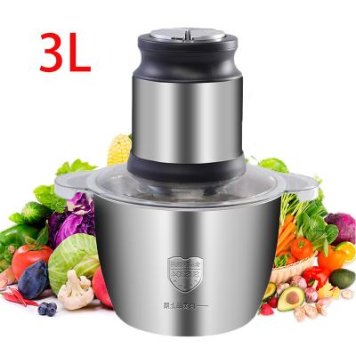 China German Home Use Mini Meat Cleaver Meat Grinders Stainless Steel Mixer 2L 3L Electric Household Use Chopper Machine for sale