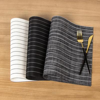 China Features Environmental Protection PVC Wind Heat Insulation Mat Tableware Nordic Simple Viable Washable Non-slip Place Mat for sale