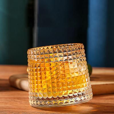 China Unique modern style thick pivot whiskey lead free personalized crystal glasses brand new viable for sale