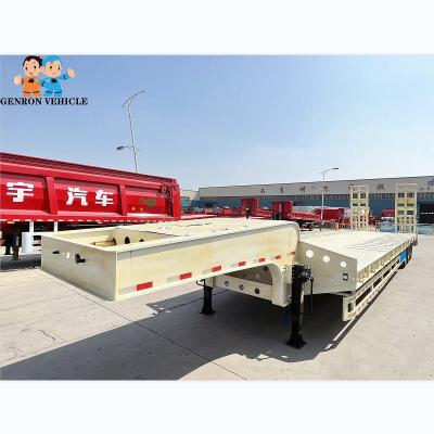 China 3 / 4 Axles low bed trailer low loaders for construction machinery transport zu verkaufen