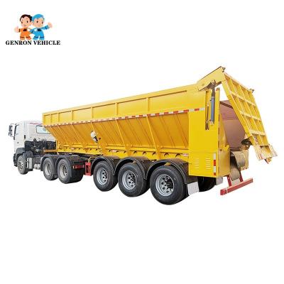 China Leaf Spring Crawler Sandstone 35cbm Dump Semi Trailers for sale