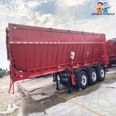 China Intelligent V Type Farm Conveyor Crawler Dump Semi Trailers for sale