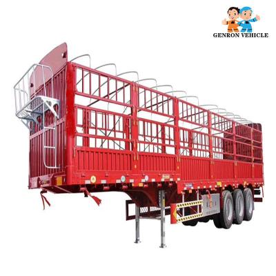 China 50 Tons Livestock 500mm Gooseneck Storage Semi Trailer for sale