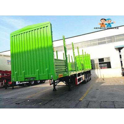 China Mechanical Suspension 4 Axles 60T Storage Semi Trailer for sale