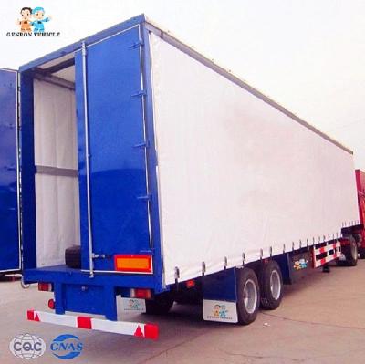 China Multifunktionswerbung 40ft FUWA Axle Curtain Side Trailers zu verkaufen