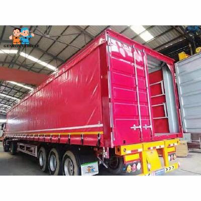 Chine Remorque de Curtainsider de la cargaison 60T incluse par suspension mécanique semi à vendre