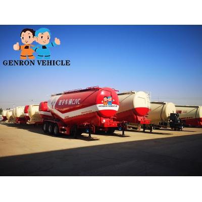 China Pneumatic Hydrated Lime 50m3 Silobas Dry Bulk Tanker Trailer for sale