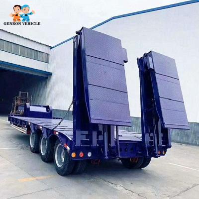 China Hydraulischer niedriger Bett-Trailer Luft-Suspendierungs-Front Loading Modulars 40FT zu verkaufen