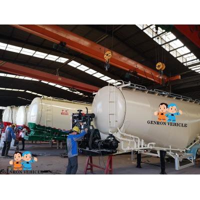 China 3 Axles 12 Wheels 55T Fly Ash Dry Bulk Tanker Trailer for sale