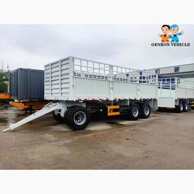 China Space Frame Drawbar 30t Triaxles Cargo Container Trailer for sale