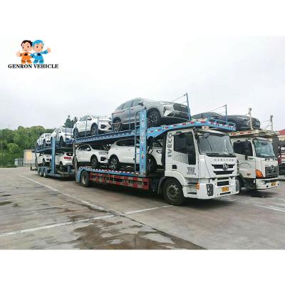 China 13T FUWA Axle Mechanical Lowbed Semi Car Hauler Trailer for sale