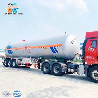 China Drie Semi de Tankeraanhangwagen van Assenlpg Q345R ASME 40ton 40000L Te koop