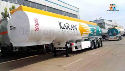 China Carbon Steel Genron 42000l 45000l Fuel Tanker Semi Trailer for sale