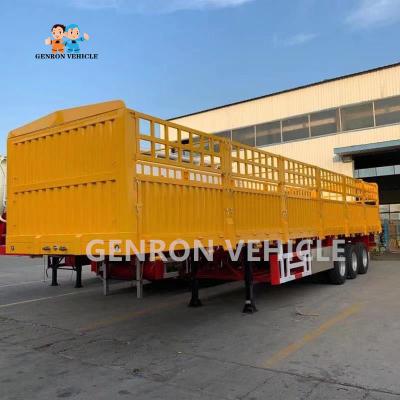 China 50T Loading 3 Axles Cargo Transport Fence Semi Trailer for sale