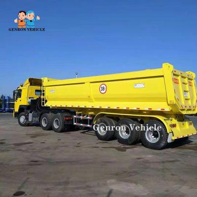 China 3 Axles 13T FUWA Axle Dump Semi Trailers 38T T700 High Strength Steel Q345 for sale