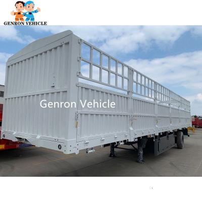 China 4 Axles White Storage Semi Trailer Transport For Vegetables Fruits Livestock for sale