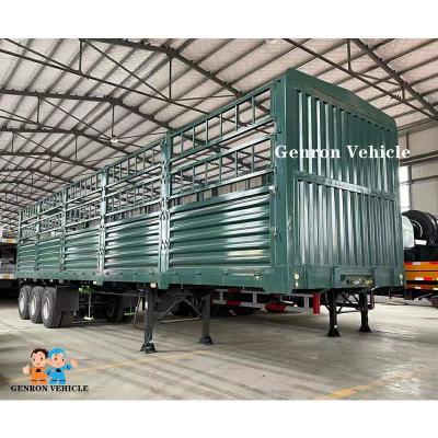 China Q345b I Beam Welding Type Fence Side Wall Semi Trailer Air Mechanical Suspension for sale