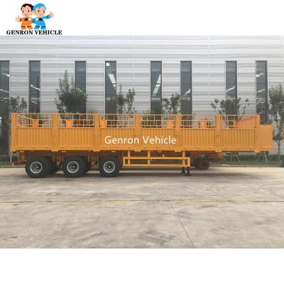 China 1000l Water Tank Fence Side Wall Semi Trailer 1600mm Axles Jost Brand King Pin for sale