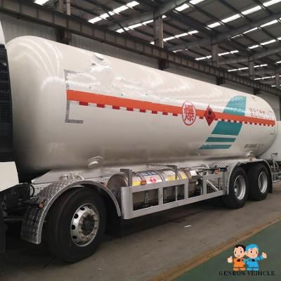 China Liquid Normal Gas LNG Cryogenic Fuel Tank Semi Trailer three axles for sale