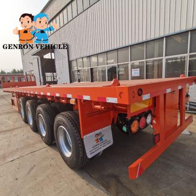 Chine Remorque de service de la suspension 4 d'axes de conteneur de couche horizontale semi de camion mécanique de voiture avec la serrure de torsion à vendre