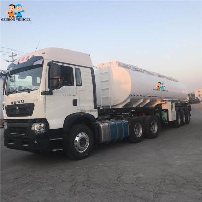 China 3 Axles 32000 Liters Liquid Tanker Trailer Carbon Steel Diesel Fuel Semi Tractor Trailers for sale