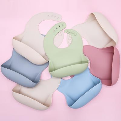 China Wholesale Custom Made Waterproof Private Label BPA Free Silicone Baby Feeding Bib for sale