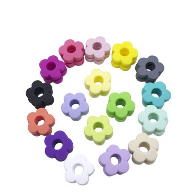 China Teething Beads Jewelry Making BPA Free Flower Baby Silicone Bead Sets For Pacifier Silicone Beads for sale