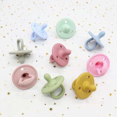 China BPA Free Organic Soft Personalized BPA Free Silicone Baby Pacifier Natural Custom Nipple for sale