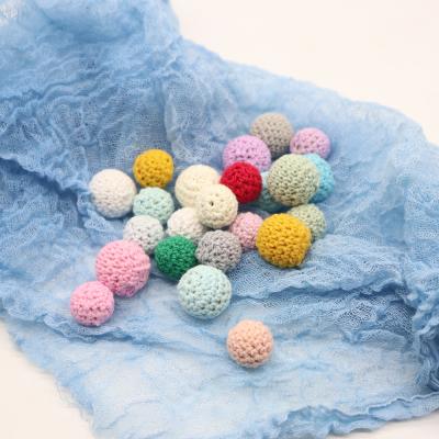 China Wholesale Baby Teething 16MM/20MM Loose Beads Teething Natural Bead Crochet For Knitting Log Beads for sale