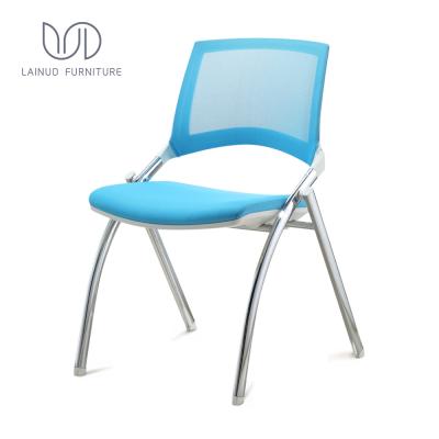 China Foshan Green Adjustable Mesh Chair Practical Folding Mesh Chair (Height) Without Armrest for sale