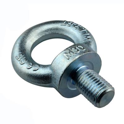 China High Reliability M8 M10 M12 Din580 Carbon Steel Marine Lifting Eye Screws Ring Loop Hole Eye Bolt for sale