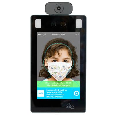 China Face Recognition Temperature Detection System Touch Screen Access Control Browsing Terminal for sale