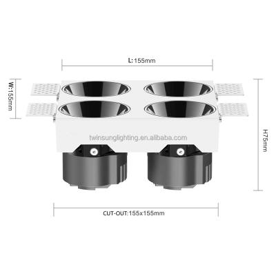 China New Design Modern Museum Club Hotel 2700 3000 4000 5000 Housing Cob Led Downlight CE Rohs Saa 10w 12w 20w 30w 40w 6000k for sale