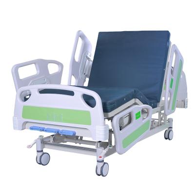 China Triple Function Hospital Bed 3 - Crank Manual With Four Pieces Guardrails for sale