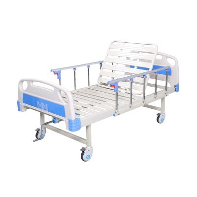 China Hospital Bed Hospital Equipment Adjustable Manual Patient Bed, 1 Cranks Economical Hospital Bed for sale