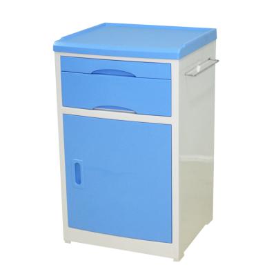 China Safe And Simple ABS Bedside Cabinet Medical Furniture Hospital Blue Table for sale