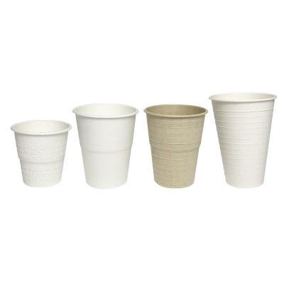 China Beverage Coffee Drinking Eco Friendly Biodegradable Disposable Biodegradable Sugarcane Bagasse Paper Cup With Lid for sale