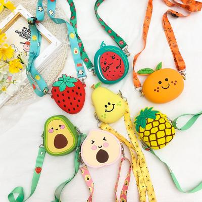 China OEM factory supply silicone waterproof cute cartoon mini coin purse animal wallet handphone key storage bag for kids for sale