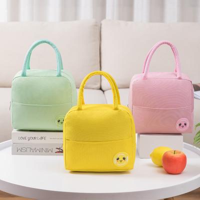 China New Small Portable Insulated Bento Pouch Square Oxford Insulated Cooler Bag For Women Lunch Box School Food Storage Bags for sale