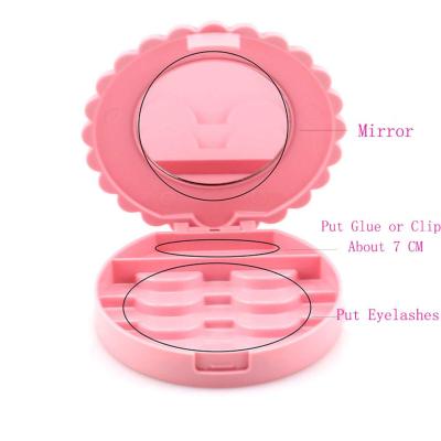 China Promotion Gift Plastic Eyelash Packaging Box Pink Eyelash Storage Plastic Case for sale