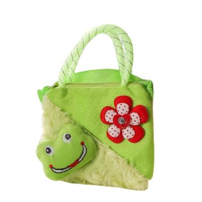 China OEM Portable Creative Cartoon Girl Mini Coin Purse Kids Soft Bag Dual Function Long With Plush Bag for sale