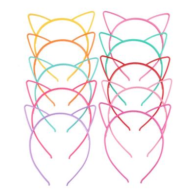 China Wholesale Cheap Plastic Headband Cute Simple Face-washing OEM Cat Ear Headband For Women Accessories for sale