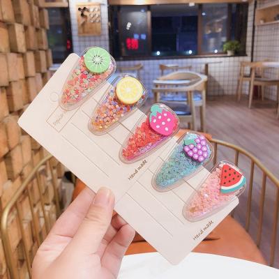 China Korean Cute Wholesale Baby Kids Fruit Fruit Glitter Hair Clip Hairpins For Women Girls Hair Accessories for sale