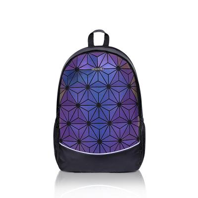 China Luminous Holographic Design Waterproof College Fashion Bookbag School Laptop Bag Backpack For Men for sale