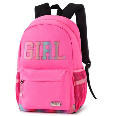 China Waterproof newcomers backpack sequin rose school bags for fashion girls ladies embossing other women backpack for sale