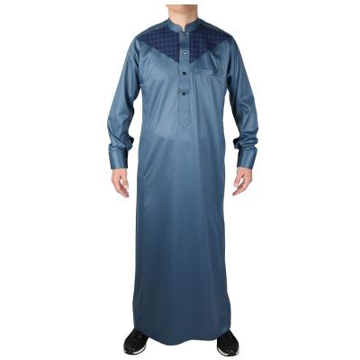 China Wholesale Long Slim Sleeve Cuff Daffah Design Waist Clothing Kaftan Islamic Ethnic Arabic Muslim Jubah Abaya Jalabya ​​Thobe For Man for sale